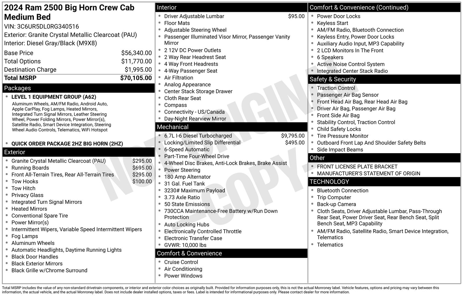 ram ram 2500 pickup 2024 3C6UR5DL0RG340516 image ram ram 2500 pickup 2024 3C6UR5DL0RG340516 image